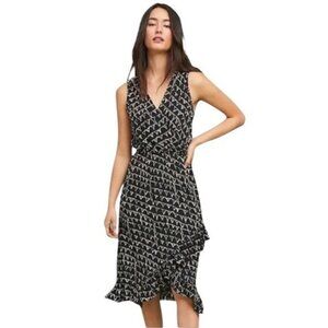 Anthropologie Plenty by Tracy Reese Daphne Ruffle Wrap Dress Black Size S